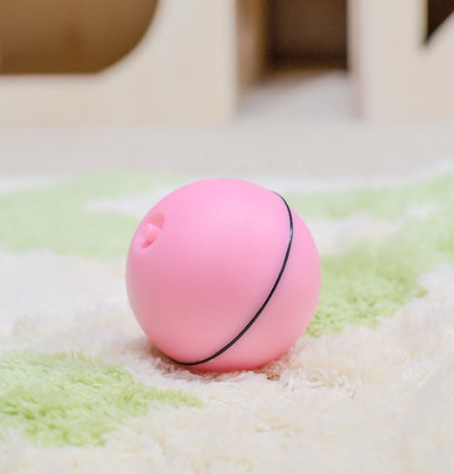 Balle Laser Interactive pour Chat – Jouet LED Rechargeable 360° avec Plumes et Clochette