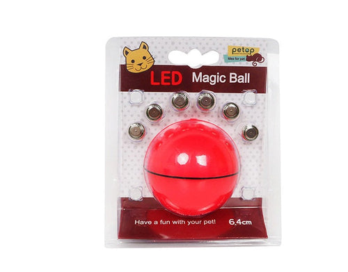 Balle Laser Interactive pour Chat – Jouet LED Rechargeable 360° avec Plumes et Clochette